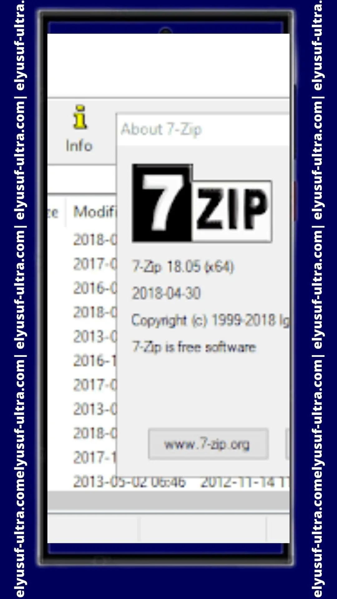 تطبيق 7-zip