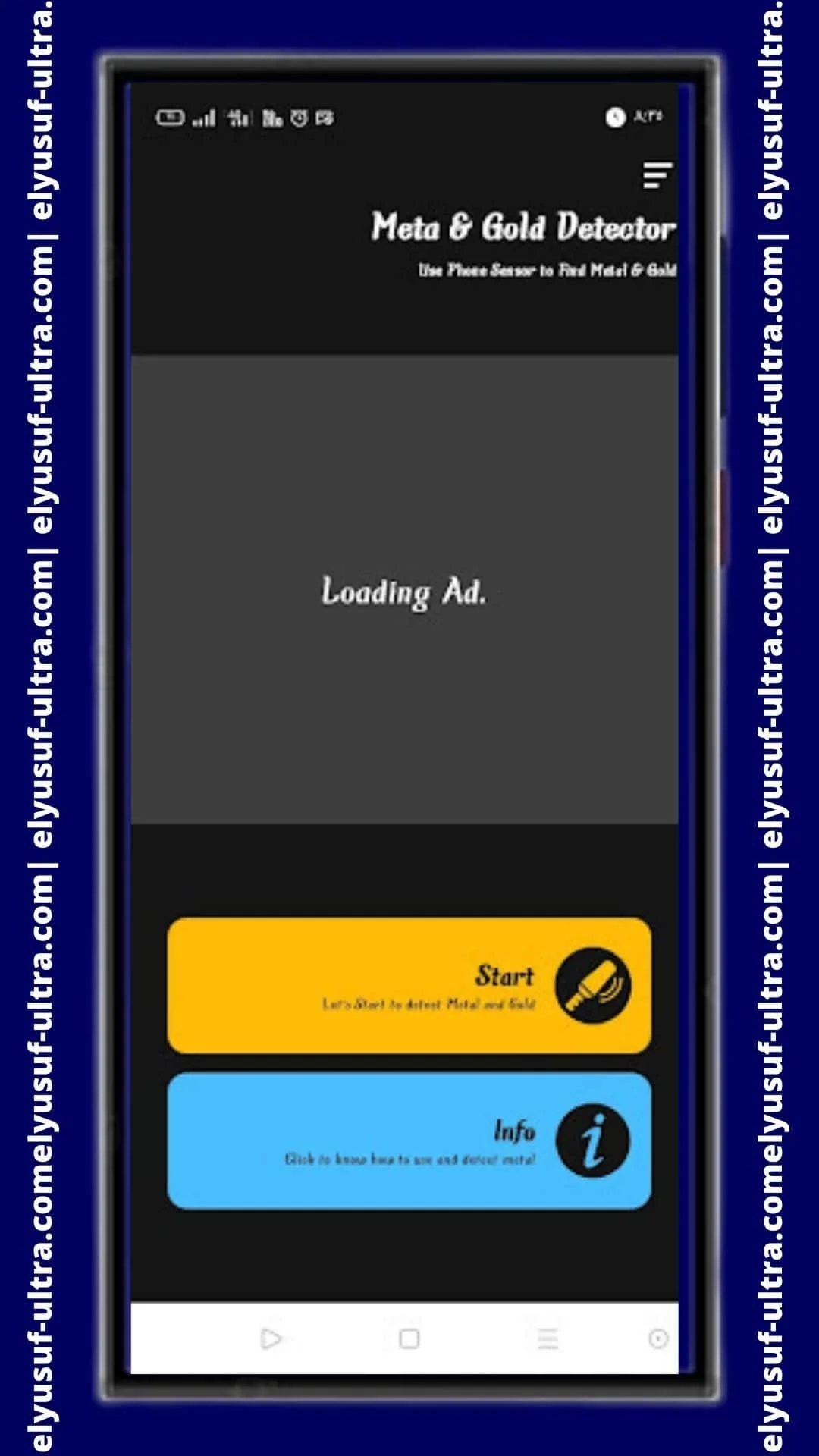 استخدام تطبيق METAL DETECTOR