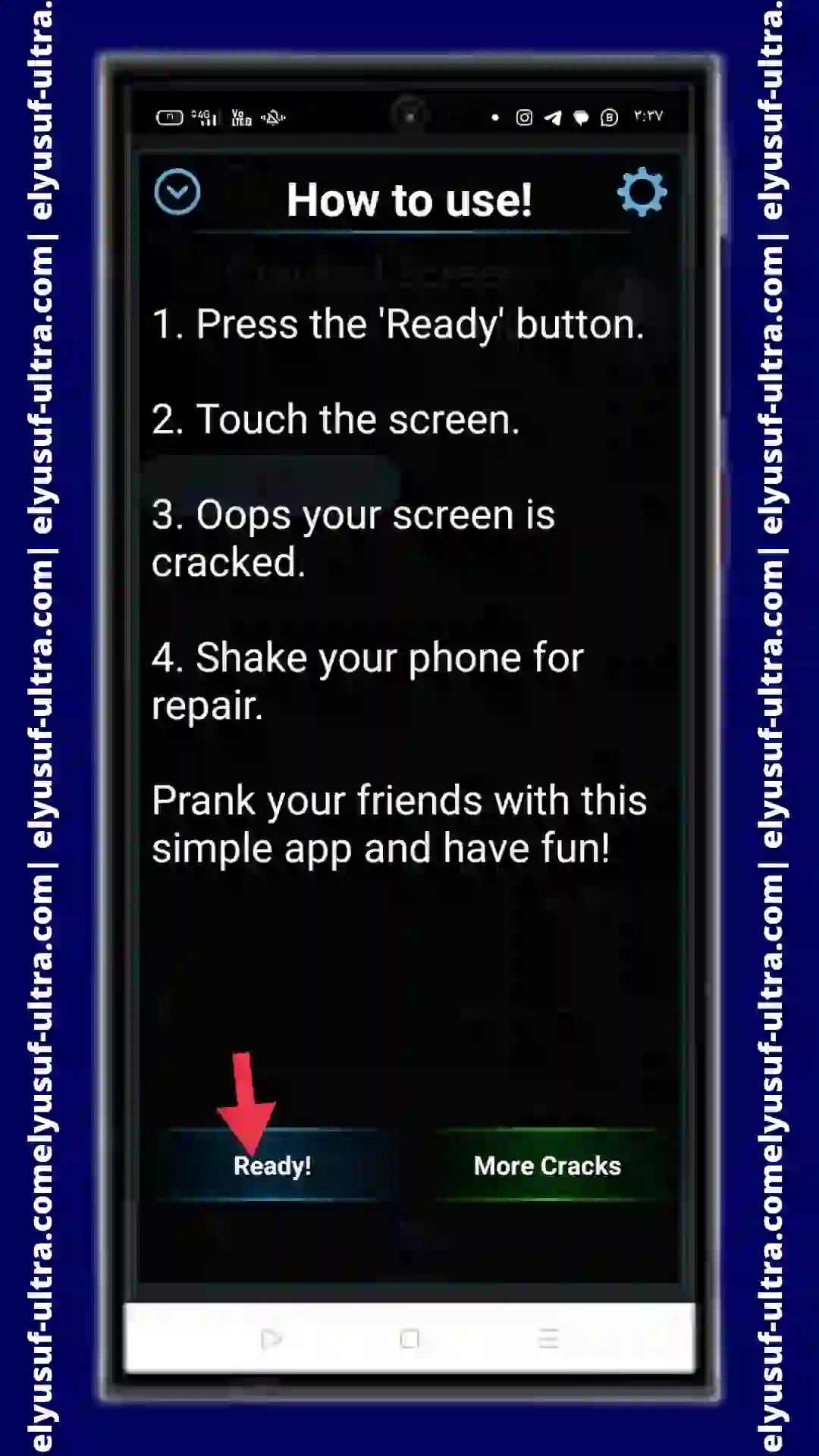 مميزات وعيوب برنامج Cracked Screen Prank