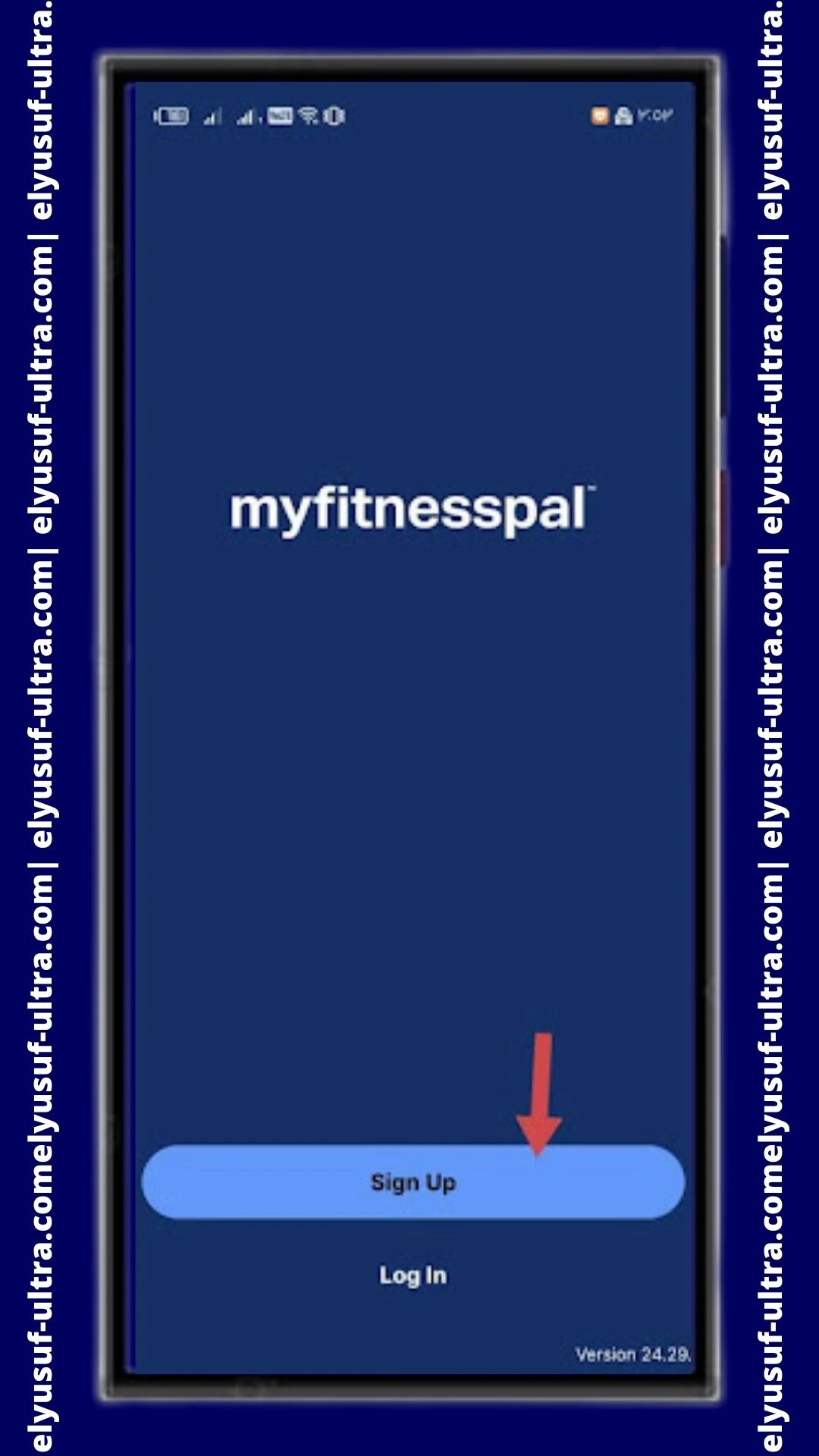 التسجيل في تطبيق MyFitnessPal Calorie Counter