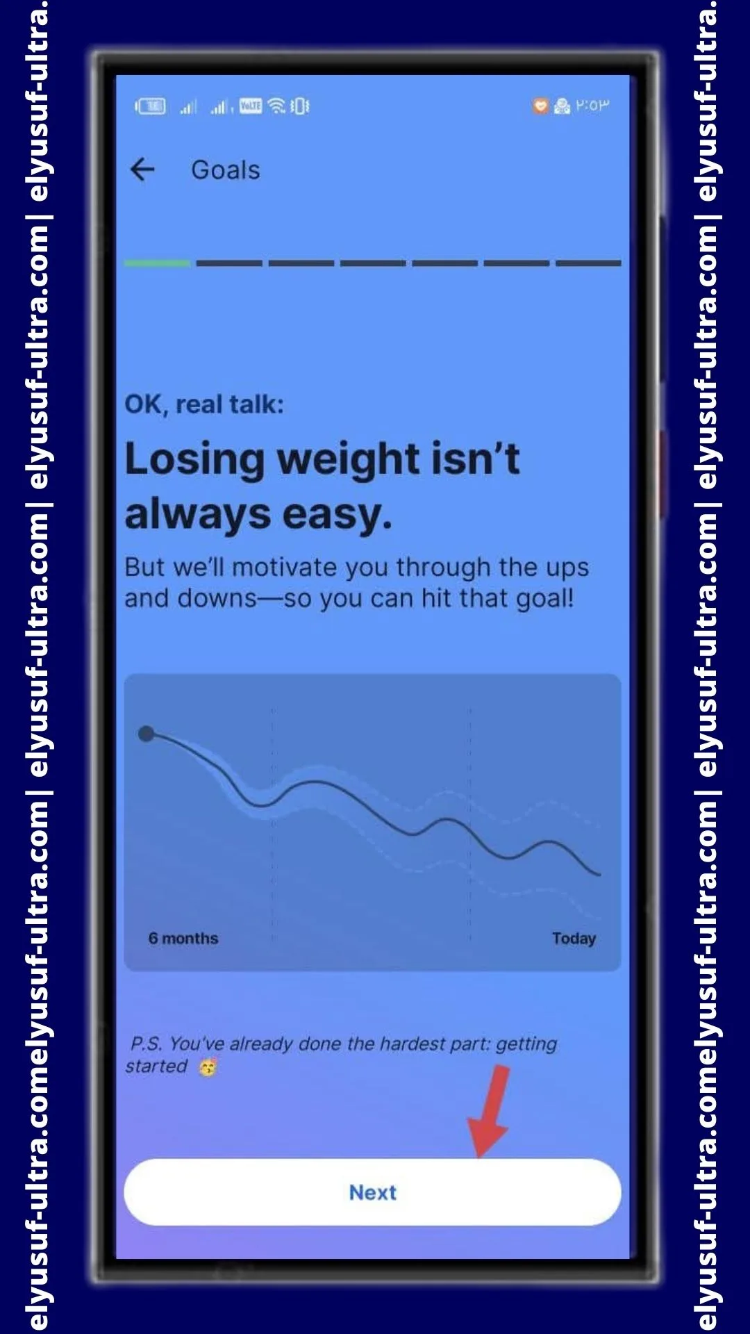 رسائل تطبيق MyFitnessPal Calorie Counter